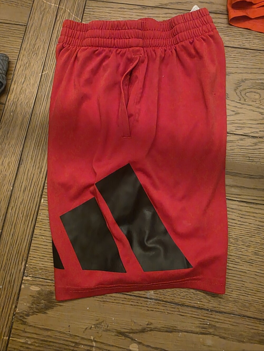 Adidas Red Boy's Athletic Shorts with Black Accent Medium 10/12